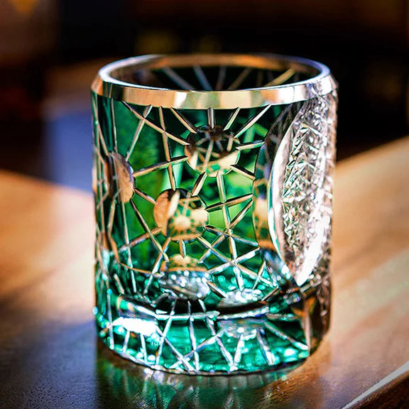 Star Radiance – Handcrafted Edo Kiriko Crystal Old-Fashioned Glass