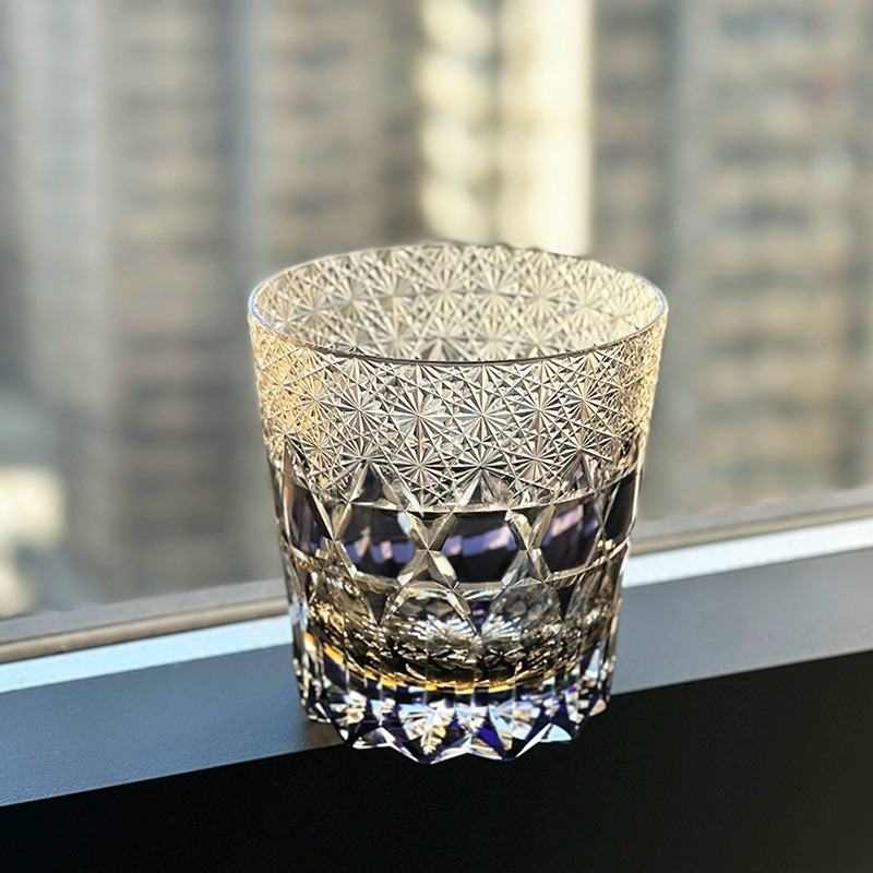 Purple Fluorite – Luxe Edo Kiriko Crystal Bourbon Glass